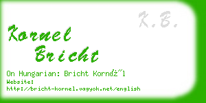 kornel bricht business card